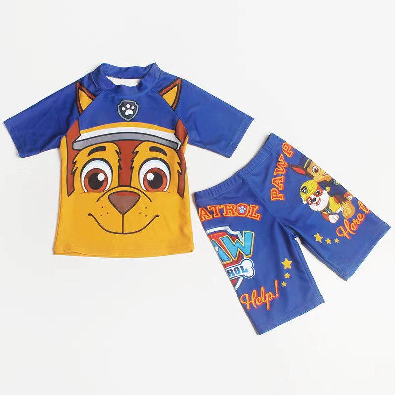 baju renang anak laki laki cowok 2 piece karton paw patrol shark spiderman captain american