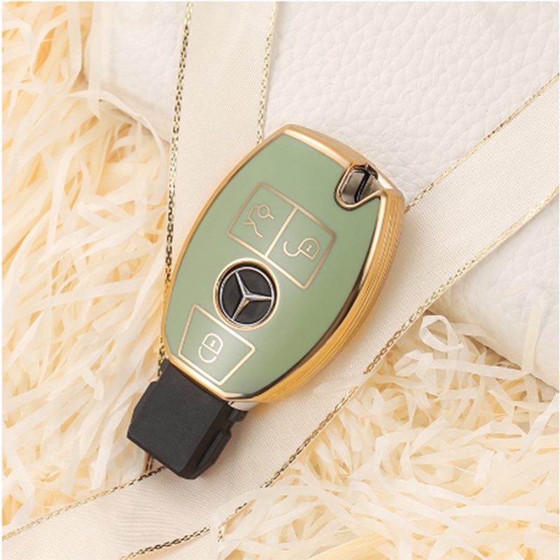 Untuk Mercedes Benz CLA GLA GLK AMG GLC C200 B200 S C E Class W213 Gantungan Kunci Case Ring Cover Mobil Styling Lembut TPU Aksesoris