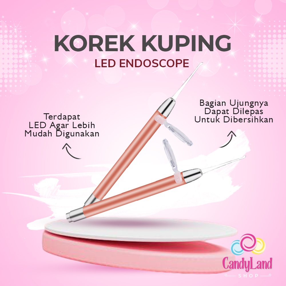 Korek Kuping LED Pembersih Telinga Flashlight  Senter Earpick Clean Endoscope