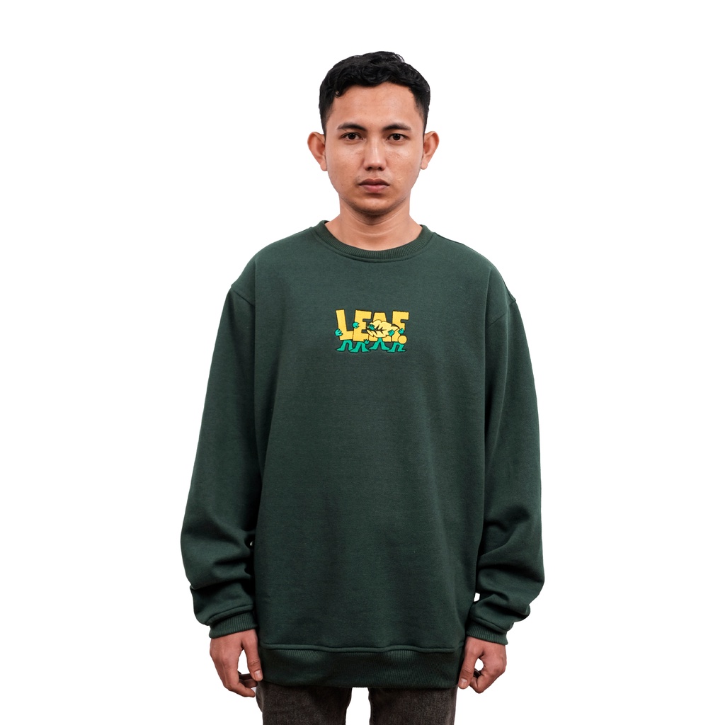 LEAF OG Logo Minions Green Crewneck