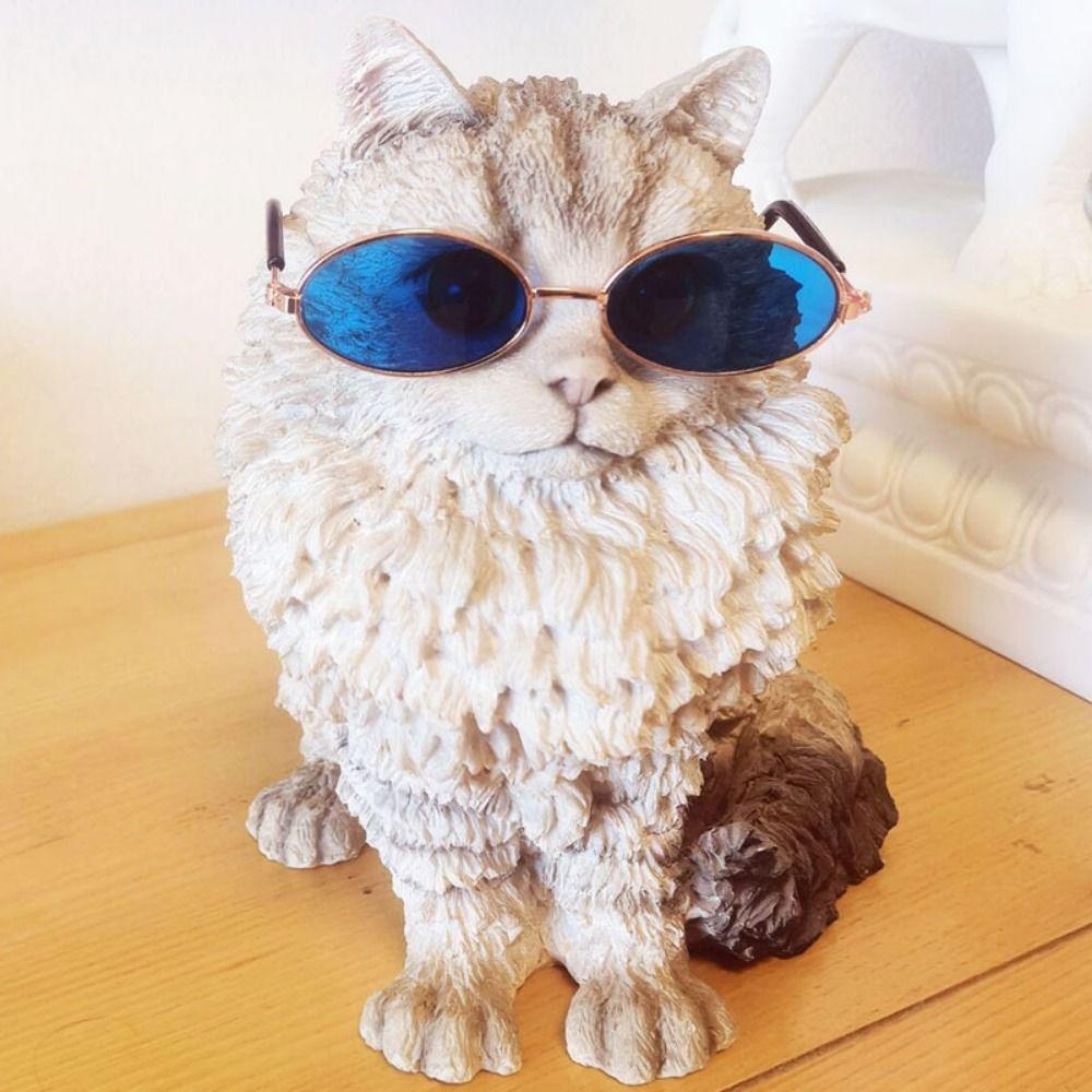 [Elegan] Kacamata Hitam Kucing2023 Perlindungan UV Multicolor Hias Anjing Sunglasses