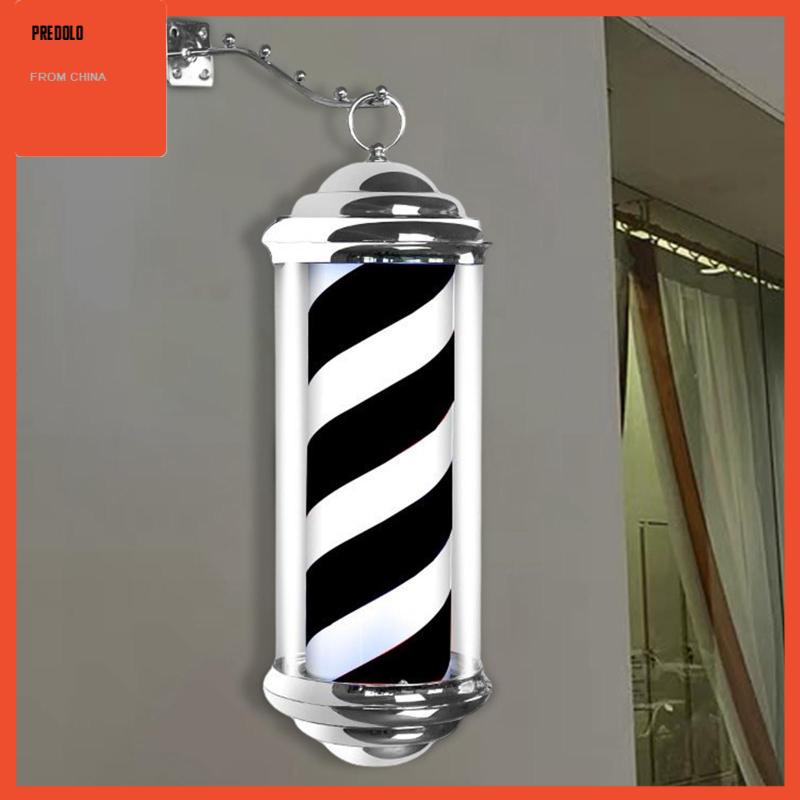 [Predolo] Rotating Barber Pole Light Tanda Toko Salon Rambut Outdoor