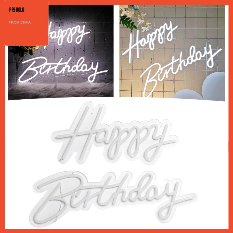 [Predolo] Happy Birthday Neon Sign LED Neon Lamp Pesta Ulang Tahun Dinding Art