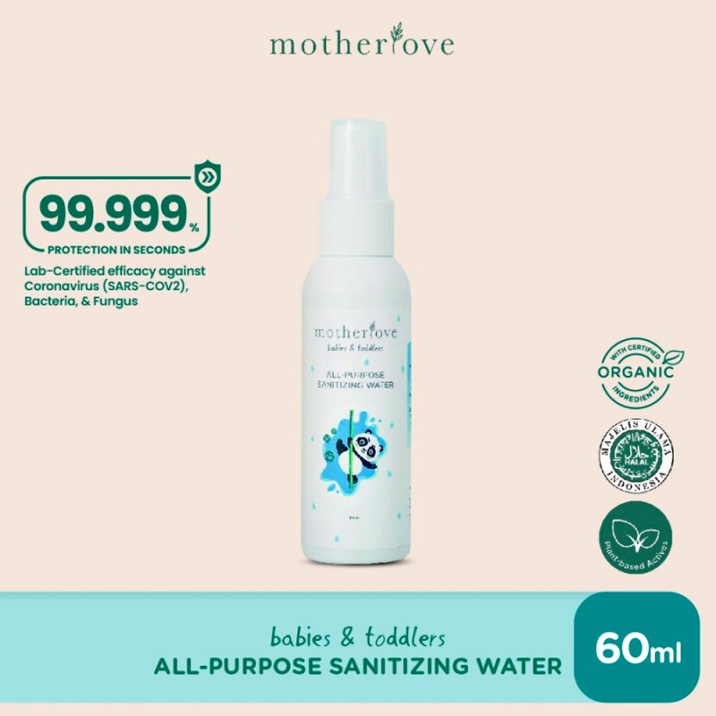 Motherlove All Purpose Sanitizing Water 60 ml - Beli 2 FREE Pouch