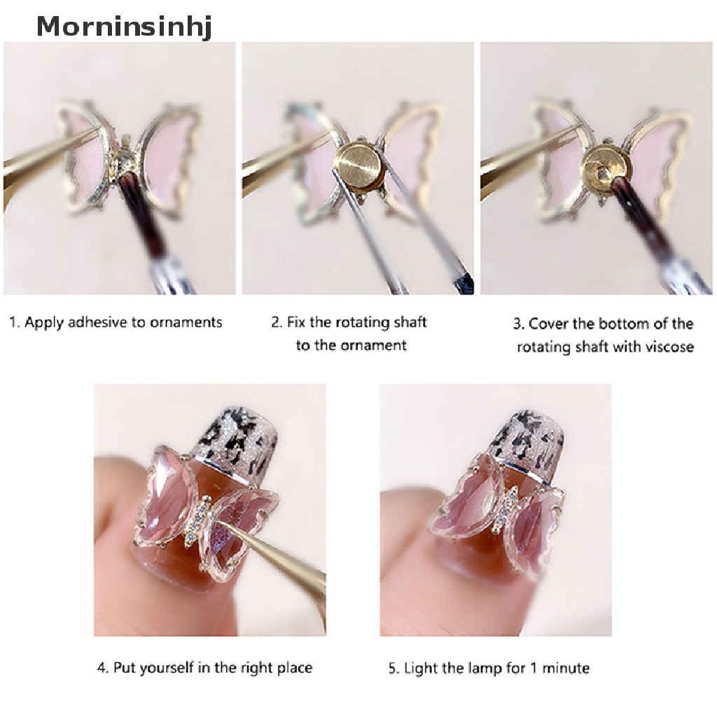 Mornin5/10pcs Manicure Rotag Aksesoris Perhiasan Kartun Universal Rotag id