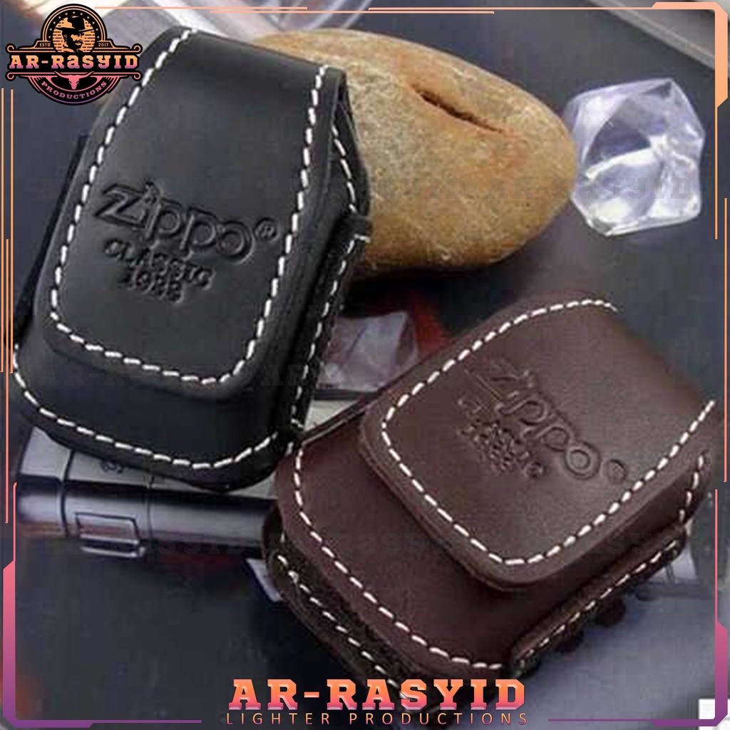 TERBARU! Tempat Sarung Kulit Zippo Classic Leather Case BISA COD!