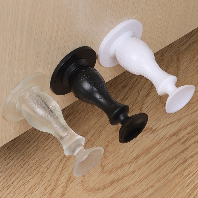Bumper Dinding Lantai Penyerap Goncangan Multi-Warna Bebas Pukulan/PVC Lembut Anti-Tabrakan Mute Door Stopper Aksesoris Rumah
