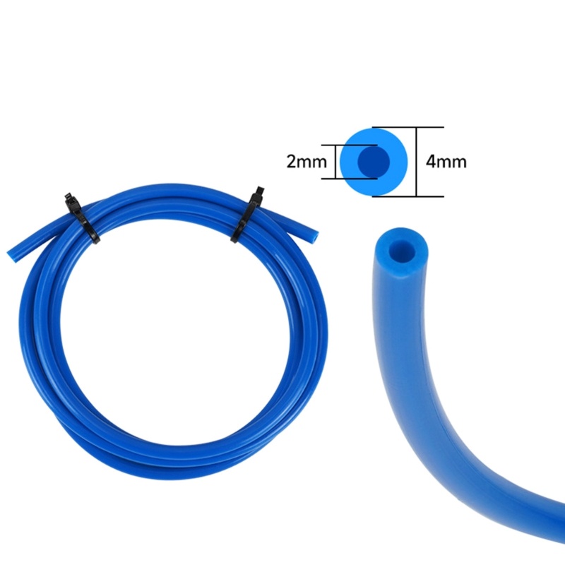 Zzz PFA PTFE Tubing 1M Tube Quick Fitting Cutter 4x Konektor Fitting Pneumatic Untuk 1aksesor Printer 3D Filamen 175mm