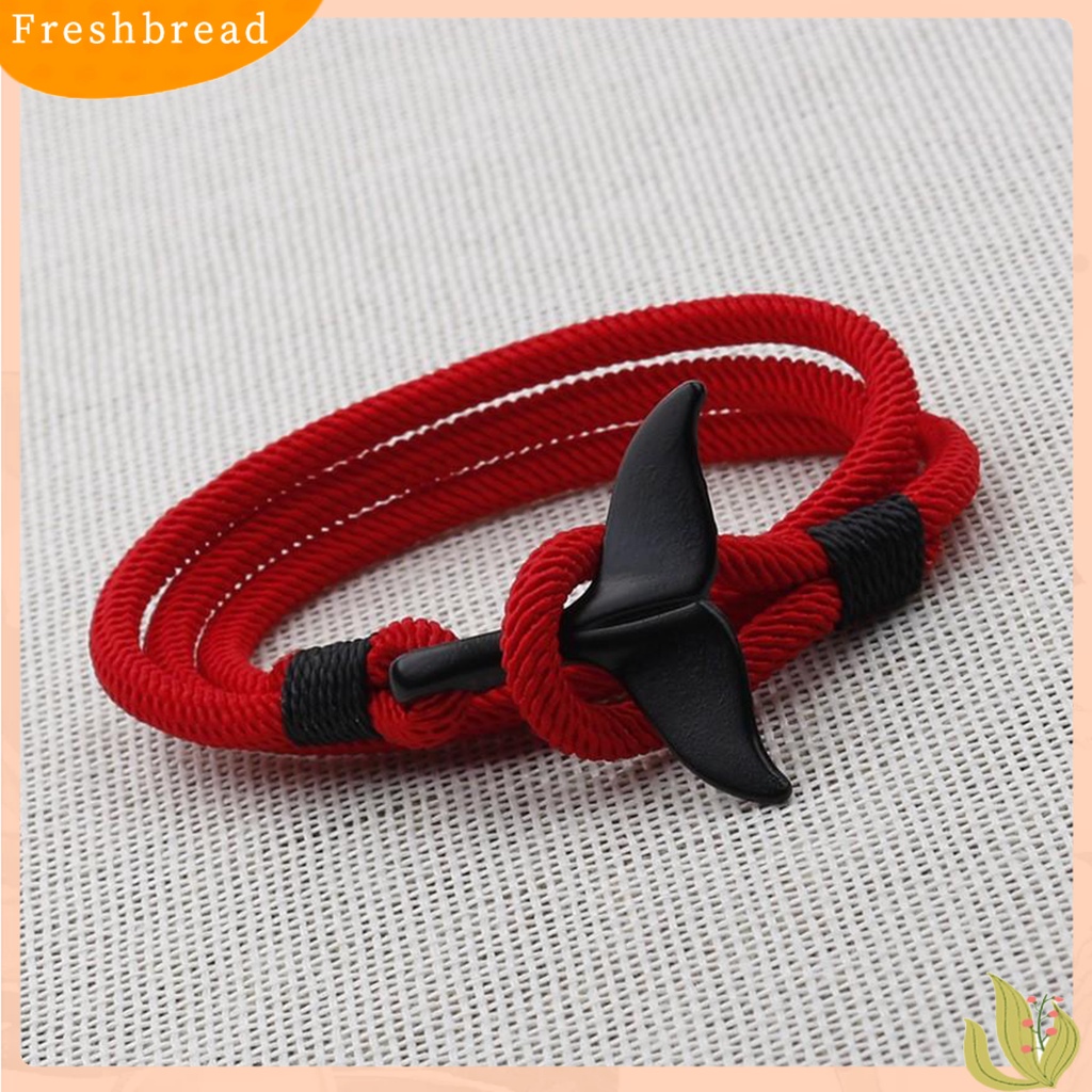 &lt; Freshbread &gt; Hiu Gesper Adjustable Couple Gelang Multilayer Handmade Wanita Pria Tali Gelang Perhiasan Aksesoris