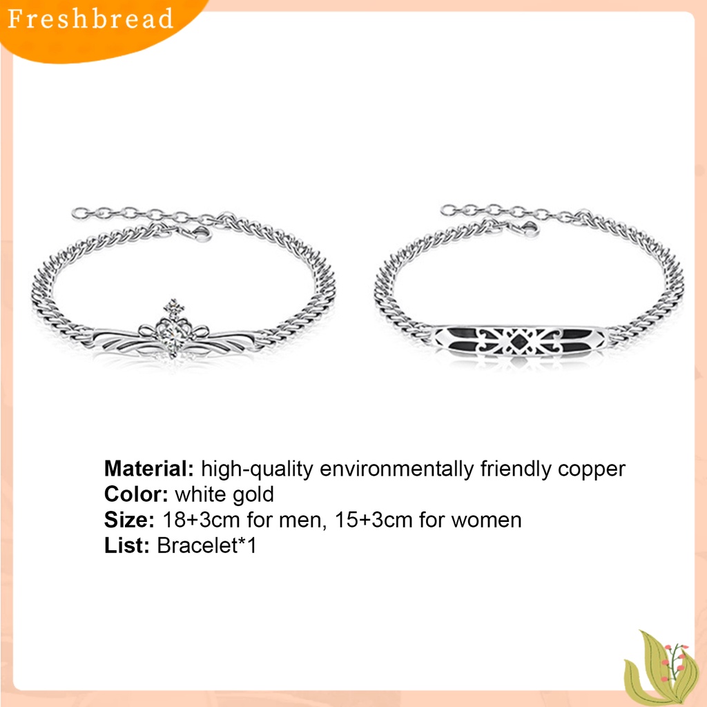 &lt; Freshbread &gt; Gelang Pasangan Ramah Kulit Adjustable Tembaga Permukaan Glossy Ladies Casual Bracelet Untuk Anak Perempuan