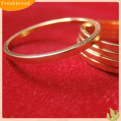 &lt; Freshbread &gt; 5Pcs Fashion Wanita Slim Stack Polos Di Atas Buku Jari Midi Tip Rings Set