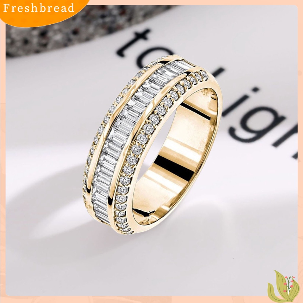 &lt; Freshbread &gt; Fashion Fidget Ring Berlian Imitasi Bertatahkan Semua Pertandingan Perhiasan Wanita Finger Ring Untuk Kehidupan Sehari-Hari