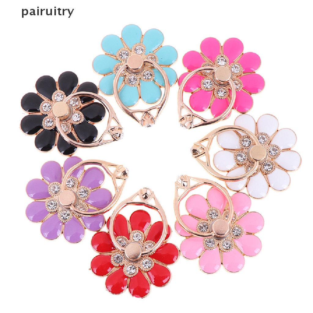 Prt Flower finger ring smartphone colorful metal stand holder phone holder Berdiri PRT
