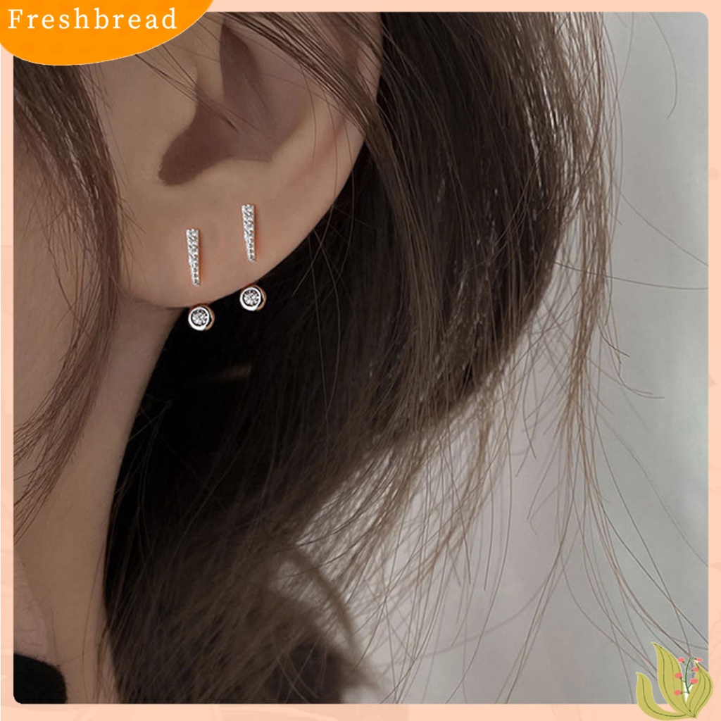 &lt; Freshbread &gt; 1pasang Anting Pejantan Tanda Seru Asimetris Wanita Tanda Tanya Kecil Ear Studs Perhiasan Hadiah