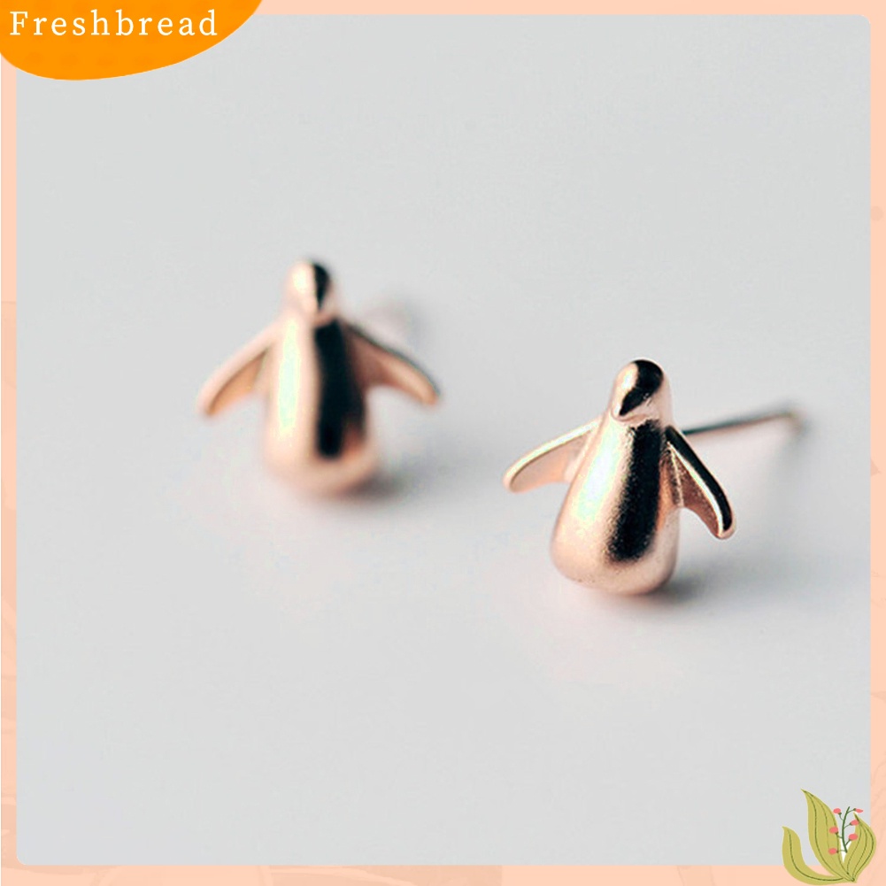 &lt; Freshbread &gt; Lucu 3D Kartun Pinguin Hewan Telinga Stud Anting Wanita Tindik Perhiasan Hadiah