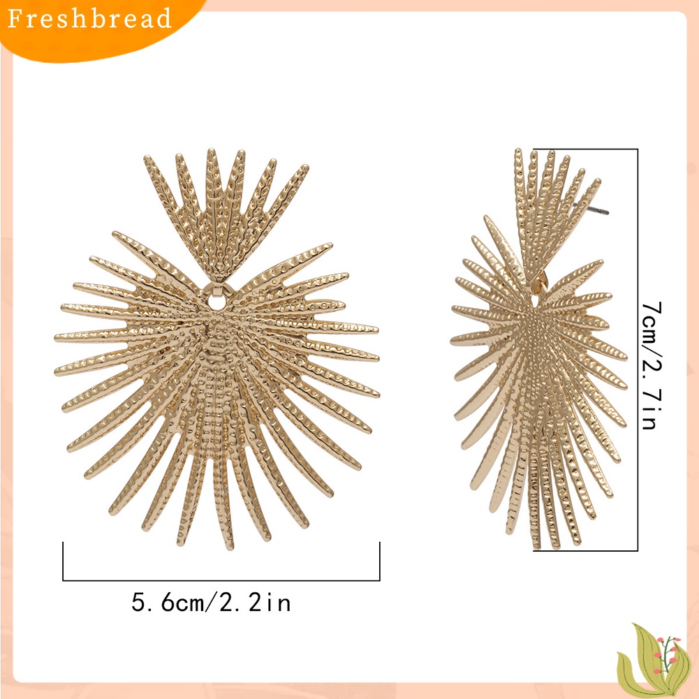 &lt; Freshbread &gt; Vintage Wanita Hati Bentuk Kipas Telinga Stud Anting Pernyataan Pesta Perhiasan Hadiah