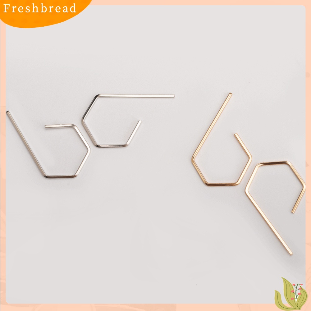 &lt; Freshbread &gt; Fashion Wanita Sederhana Geometris Ear Stud Alloy Earrings Pesta Pub Perhiasan Hadiah