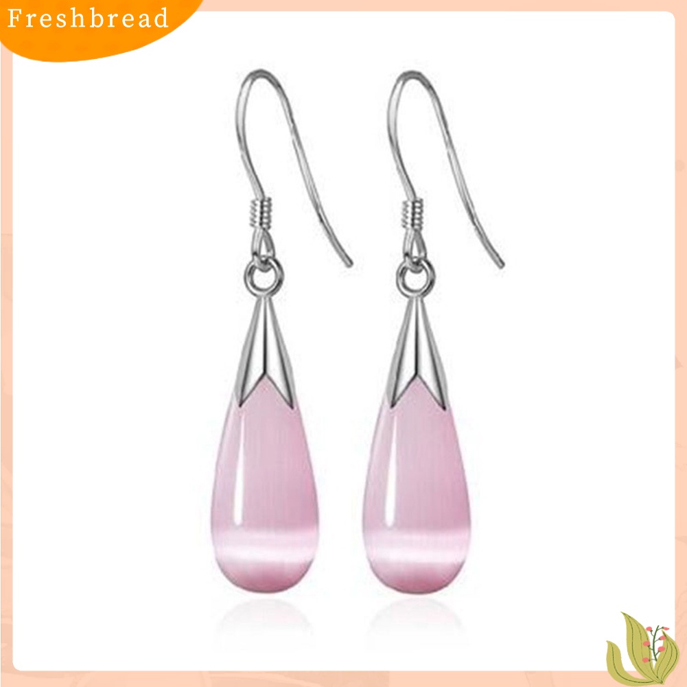 &lt; Freshbread &gt; Fashion Opal Tetesan Air Anting Kait Bunga Daun Anting Perhiasan Untuk Wanita Hadiah