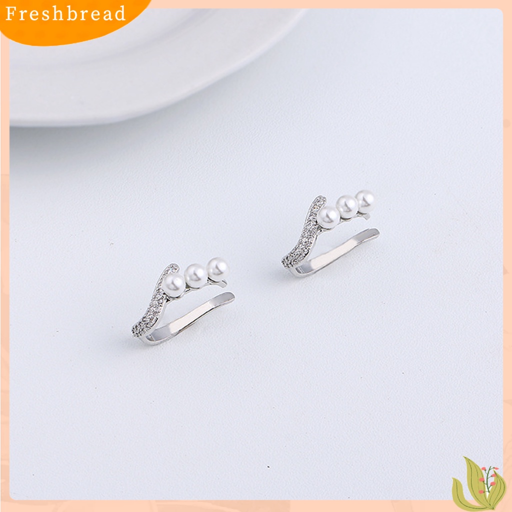 &lt; Freshbread &gt; 1Pc Anting Pengerjaan Halus All-match Indah Menawan Elegan Halus Anting Klip Untuk Pacaran