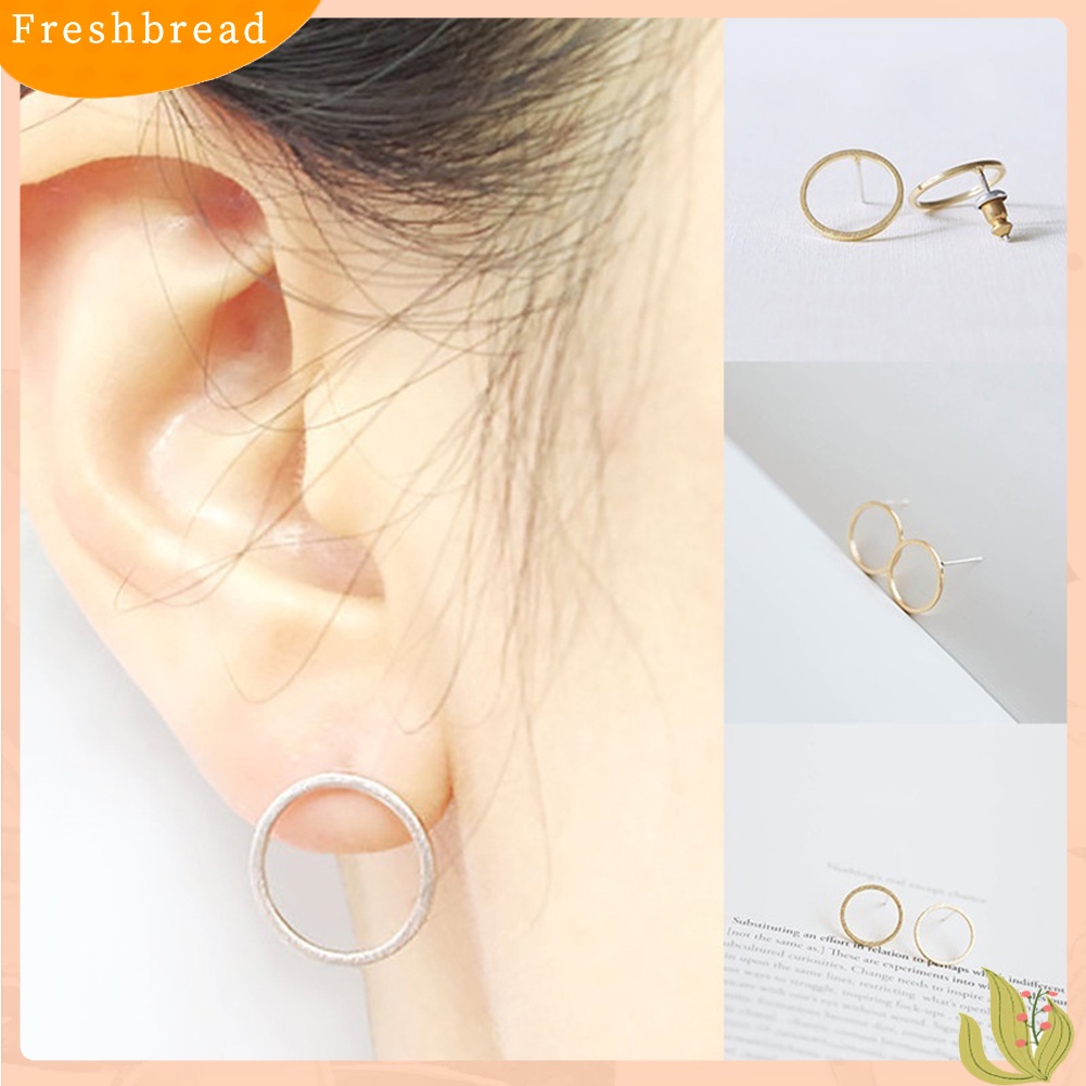 &lt; Freshbread &gt; Fashion Sederhana Lingkaran Berongga Pesona Telinga Stud Anting Wanita Pesta Perhiasan Hadiah