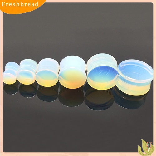 &lt; Freshbread &gt; 1pc 5-18mm Opalite Double Flared Saddle Gauges Ear Plug Tindik Tandu Keren