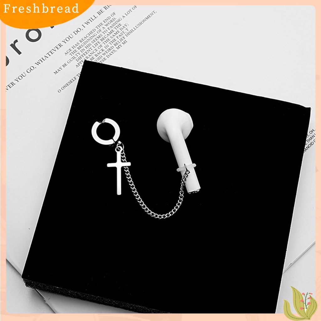 &lt; Freshbread &gt; 1pc Anting Anti Hilang Universal Cocok Mudah Digunakan Tali Anting Earphone Stainless Steel Non-slip Untuk Pakaian Sehari-Hari