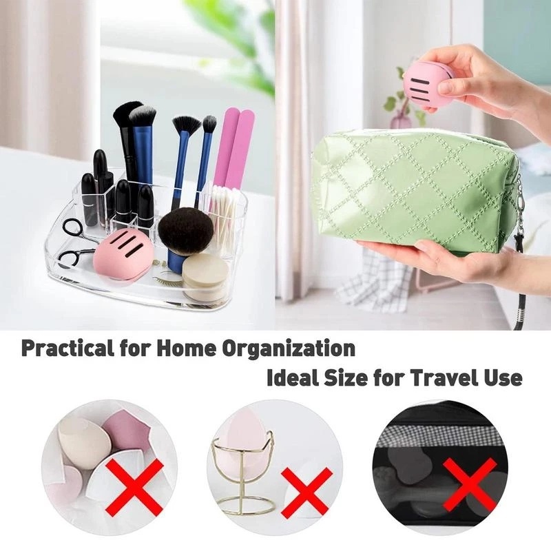 Kotak Penyimpanan Spon Makeup/Case Blender Make Up Beauty Silikon Ramah Lingkungan Anti Pecah/Alat Makeup Wanita Portable Travel