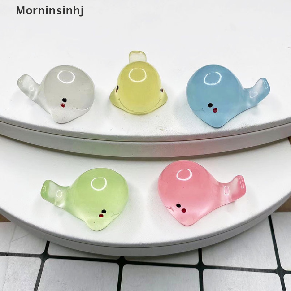 Mornin 6Pcs Luminous Dolphin Handmade DIY Hias Resin Aksesoris Miniatur Patung Ornamen id