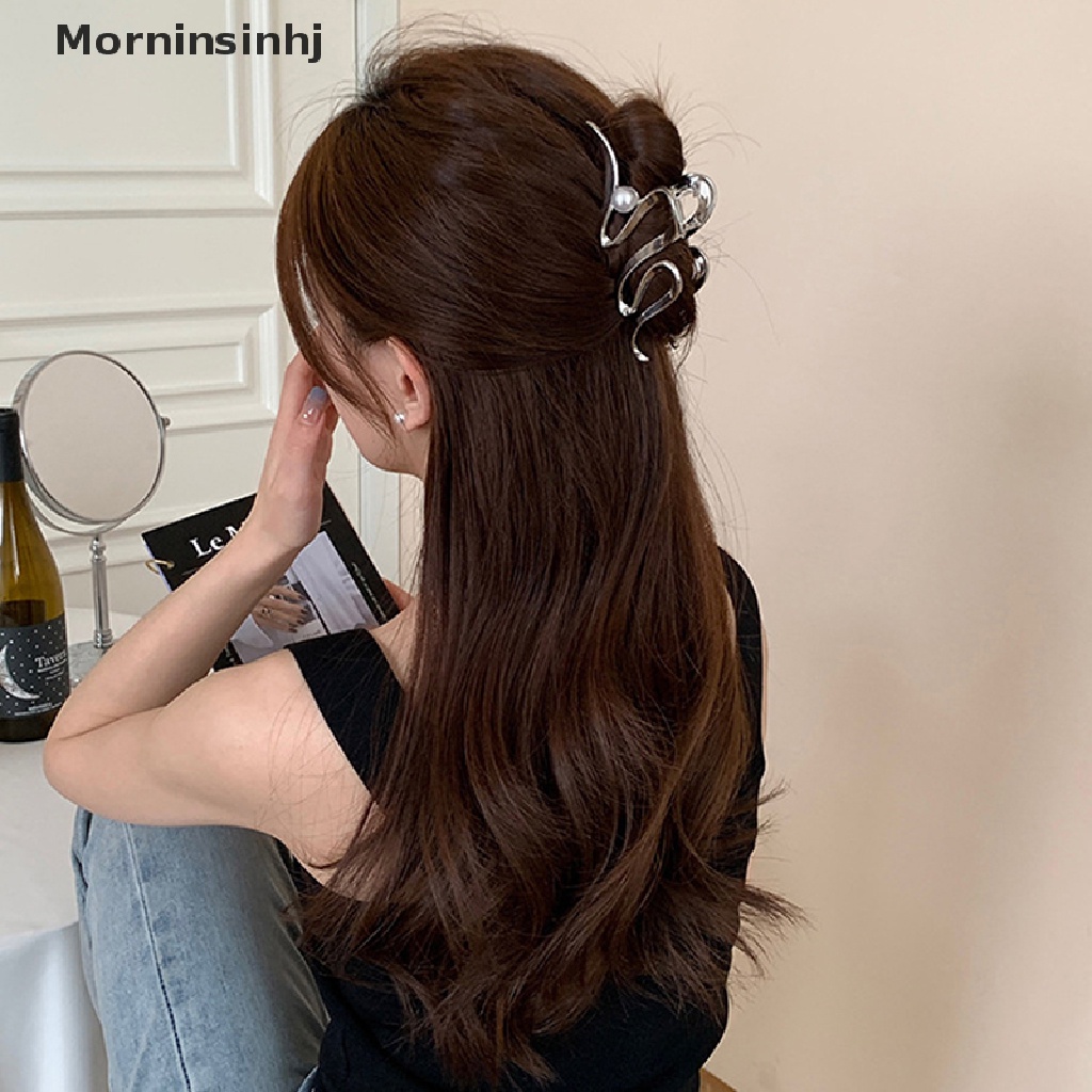 Mornin 1Pc Wanita Logam Hair Claw Hollow Rambut Klip Elegan Tidak Teratur Ponytail Claw Clip id