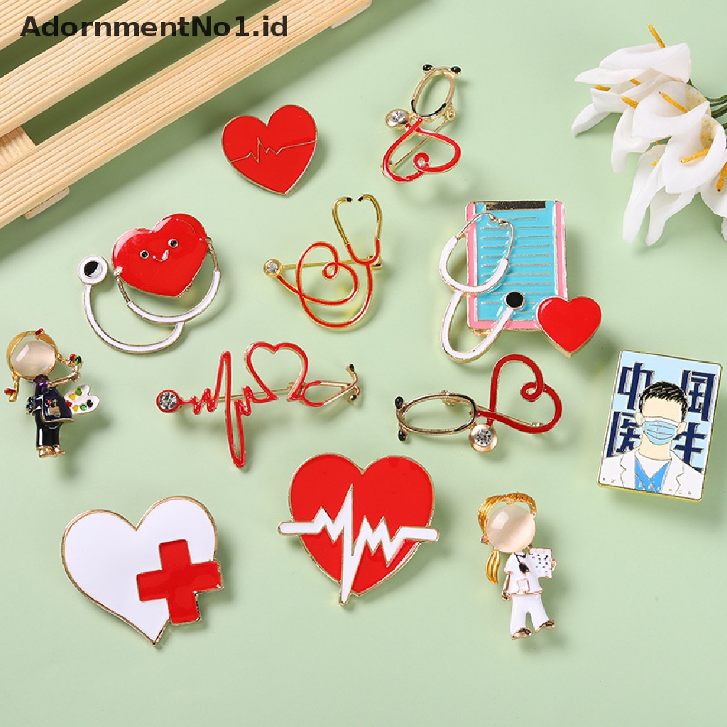 [AdornmentNo1] Kartun Dokter Perawat Bros Dokter Perawat Enamel Pin Kerah Lencana Aksesoris Kartun Dokter Gigi Fashion Perhiasan Hadiah [ID]