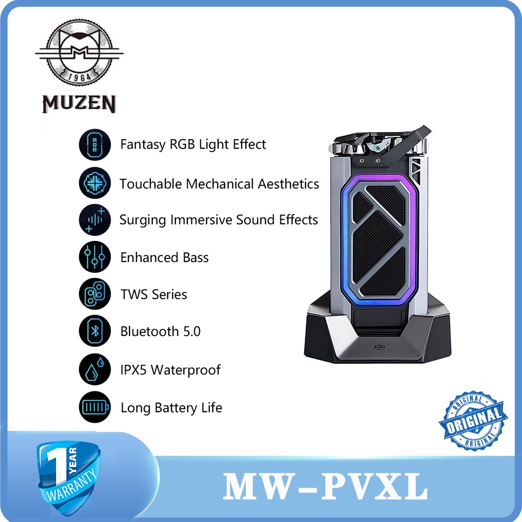 Muzen SELESAI Shell WM-H1 Bluetooth Speaker Desktop Tahan Air Cyberpunk Streamer Subwoofer