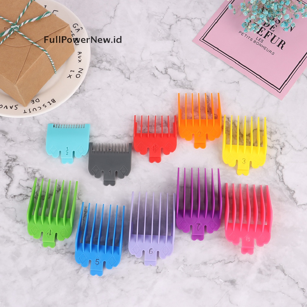 Power 10pcs Barber Shop Styling Comb Sets Clipper Batas Rambut Sisir Trimmer Tempel ID