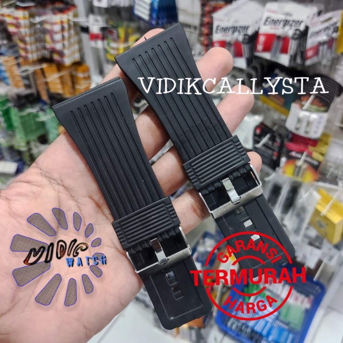 NEW Strap Tali Jam Tangan Karet Rubber 38mm 38 MM Hitam Berkualitas 38