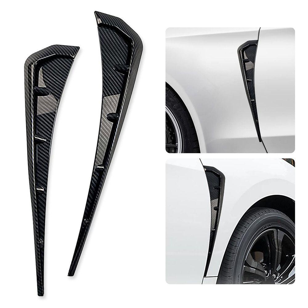 POPULAR 2pcs Fender Mobil Ventilasi Samping Auto Exterior Aksesoris Lubang Intake Hias Spoiler Hitam