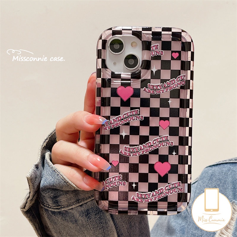 Casing Untuk Redmi Note11 10 11s 10s 9 Redmi 12C 10C 9a1 10 10A 9A 9T 9C NFC Note8 Note9 POCO F4 Love Heart Checkerboard Fresh Flowers Airbag Shockproof Soft Tpu Back Case