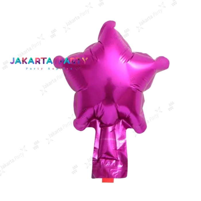 Balon Foil Star Mini Pink 10 Cm / Balon Star Super Mini