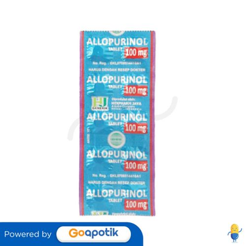 ALLOPURINOL HEXPHARM 100 MG STRIP 10 TABLET