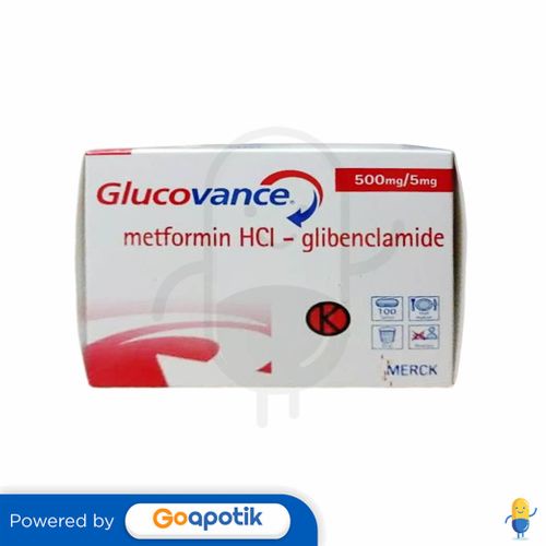 GLUCOVANCE 500/5 MG BOX 100 TABLET