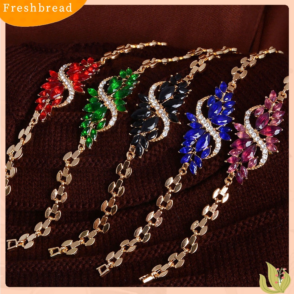 {In Stock} Fashion Wanita Bertatahkan Berlian Imitasi Merak Halus Gelang Bangle Perhiasan