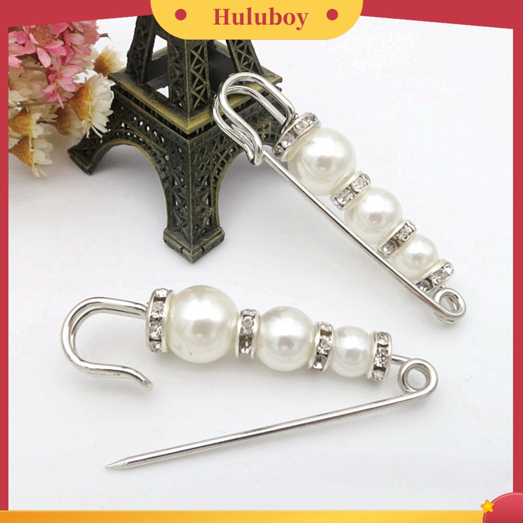 {Ready Stock} Bentuk Bunga Anti Ekspos Wanita Bros Pin Bersinar Berlian Imitasi Mutiara Imitasi Peniti Aksesoris Kostum