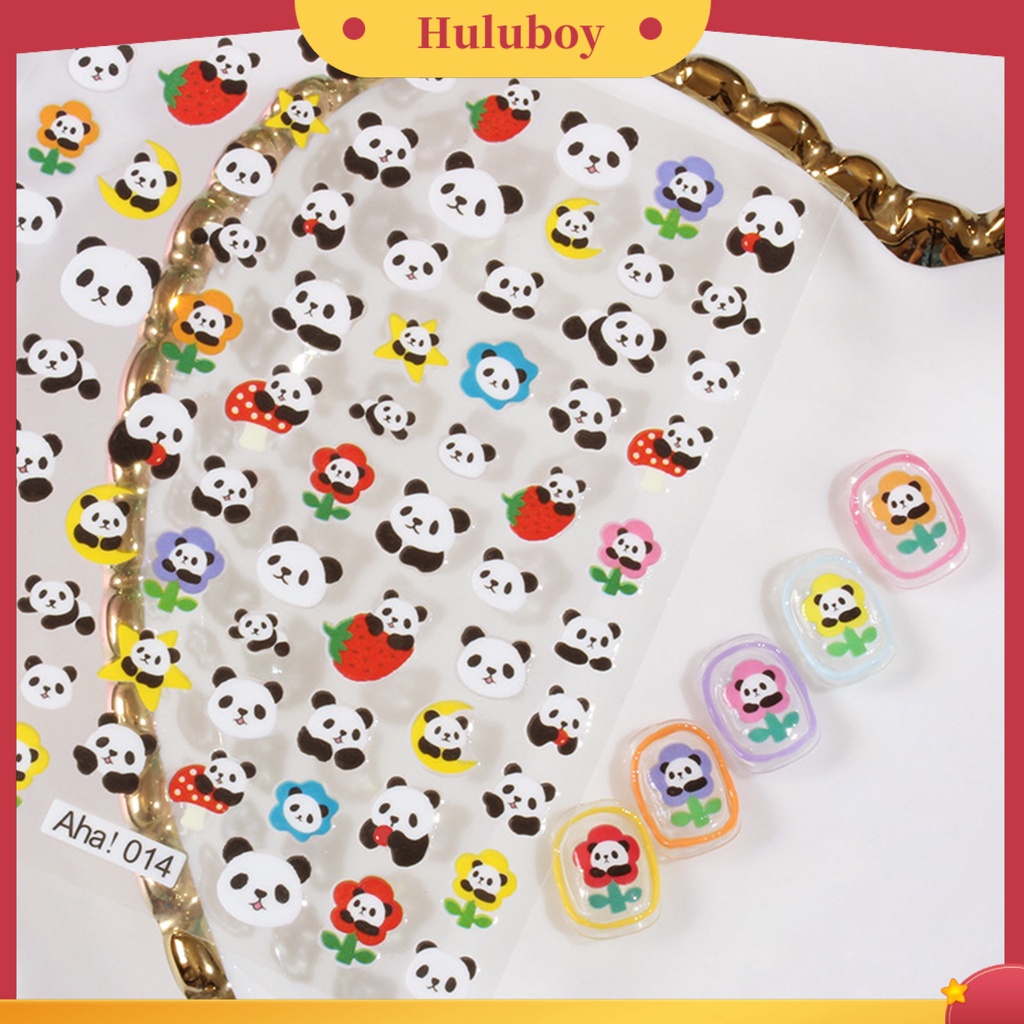 {In Stock} Stiker Perekat Kuku Lovely DIY Paper Roses and Rabbits Nail Decals Untuk Wanita