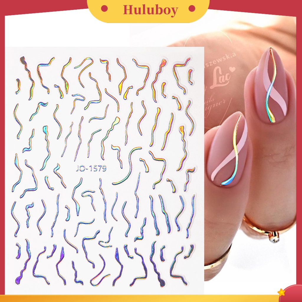 {In Stock} Stiker Kuku Perekat Diri Tahan Air Kertas Bunga Kupu-Kupu Cinta Hati DIY Nail Art Stiker Perlengkapan Kecantikan