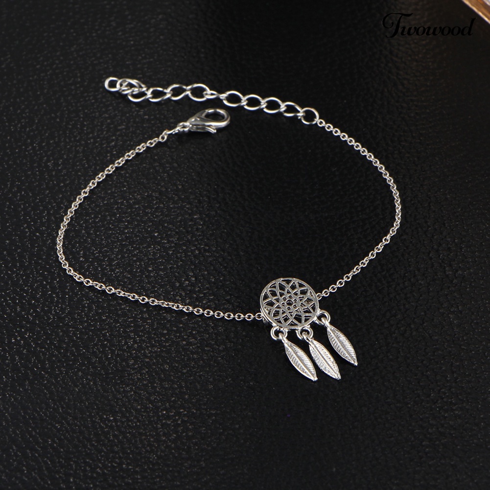 Twowood Hollow Dream Catcher Rumbai Kalung Anting Cincin Gelang Wanita Set Perhiasan