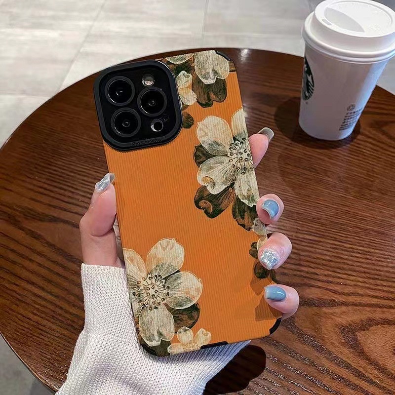 Orange Yellow Gardenia Flower Girl Woman Soft Case HP VIVO V9 Y11 Y12i Y12 Y15 Y17 Y12S Y20 Y20i Y20S Y19 Y93 Y91C S1 V15 Pro Y50 Y30 Y30i V20 Z1 Pro Y52S Y31S V5 V5S V21 V23 5G Y83 FTD Stripe Casing