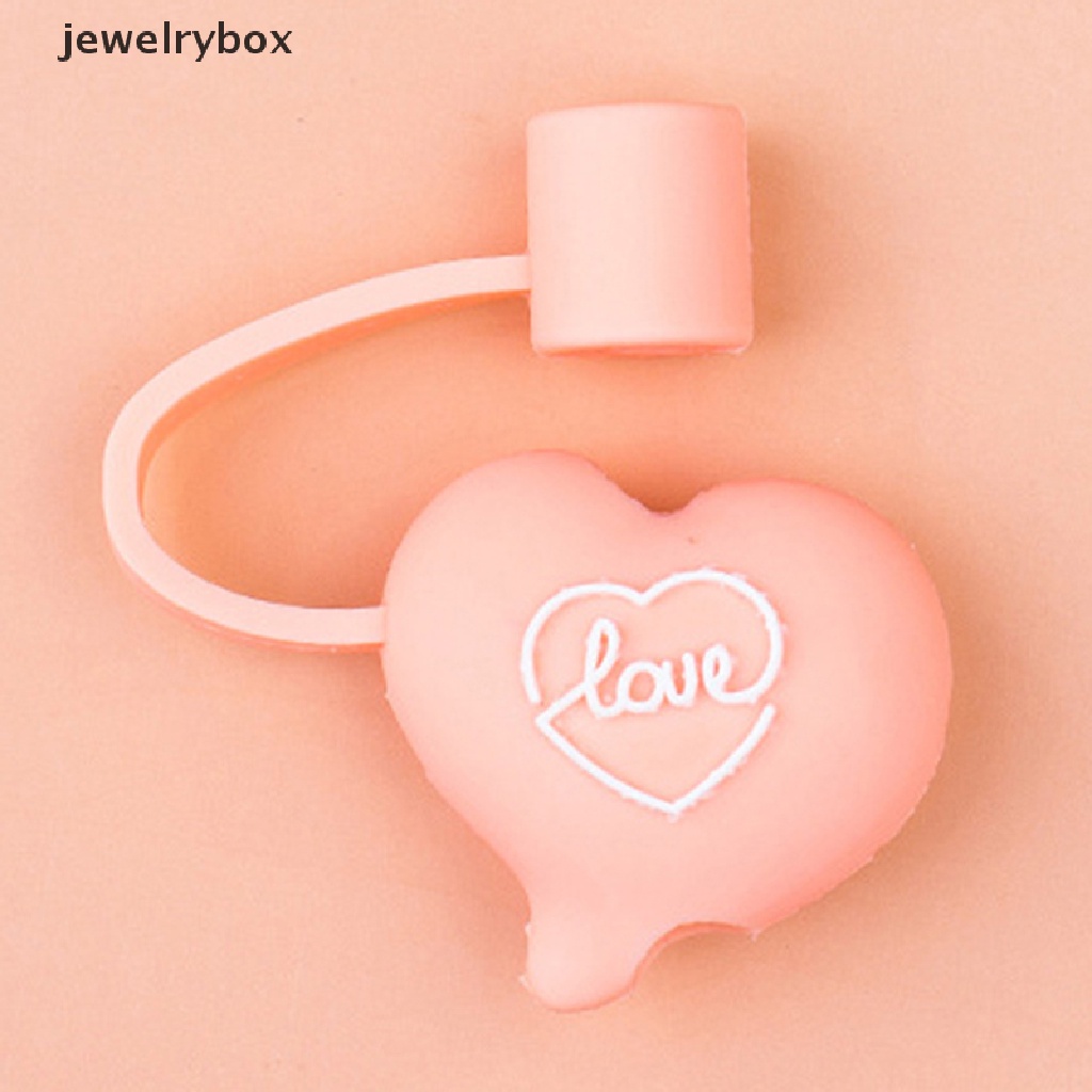 [jewelrybox] Topi Sedotan Kaca Tahan Debu Silikon Lucu Perlindungan Lingkungan Straw Cap Sedotan Debu Plug Aksesoris Butik