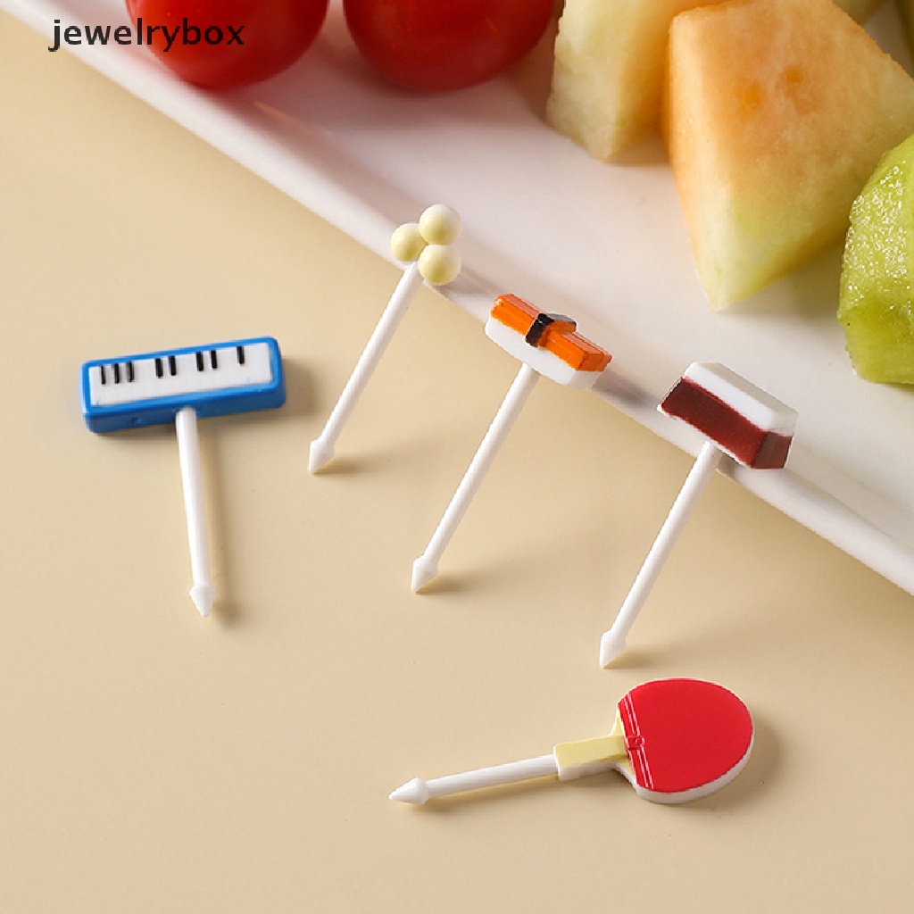 [jewelrybox] Daun Chelonian Ayam Lucu Perlengkapan Sekolah Garpu Buah Tusuk Gigi Buah Bento Butik