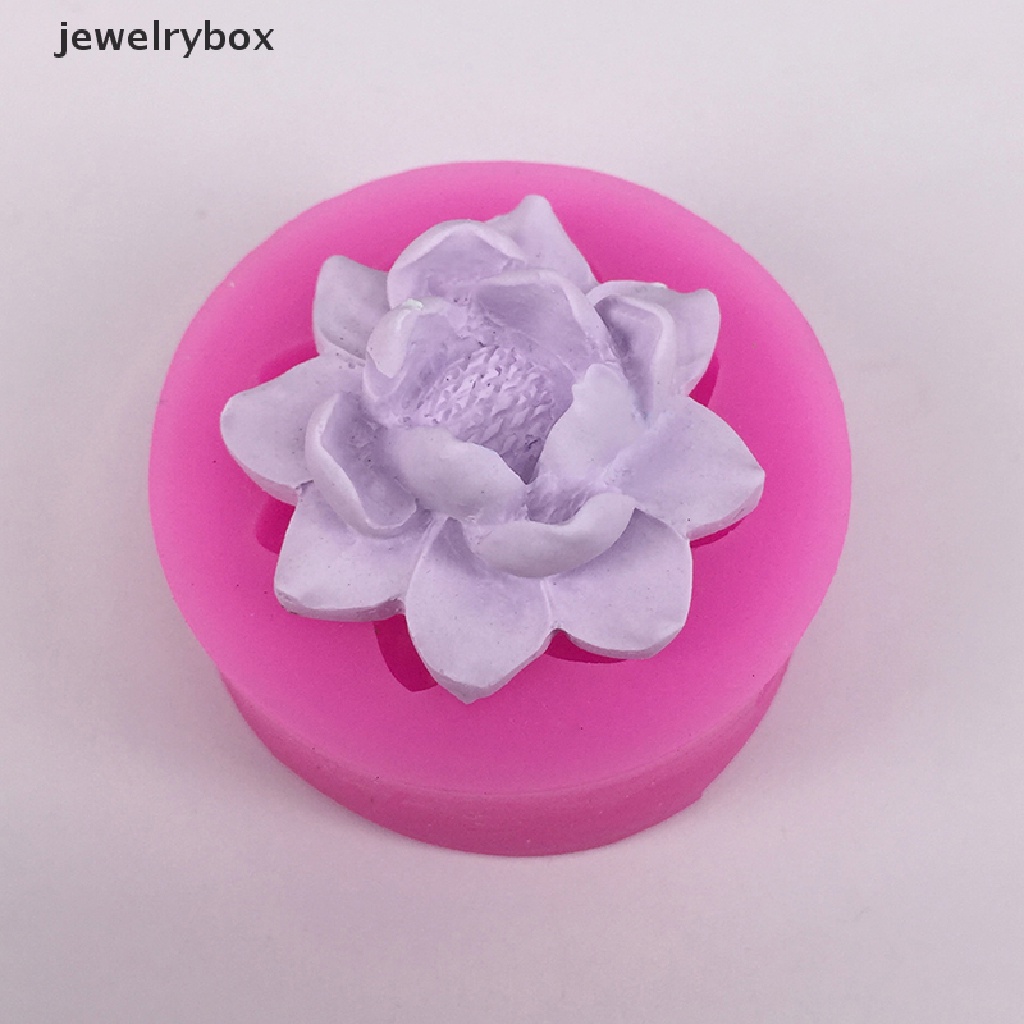 [jewelrybox] 1pc Cetakan Silikon Bentuk Lotus DIY Pastry Cupcake Sabun Coklat Bakeware Mold Butik