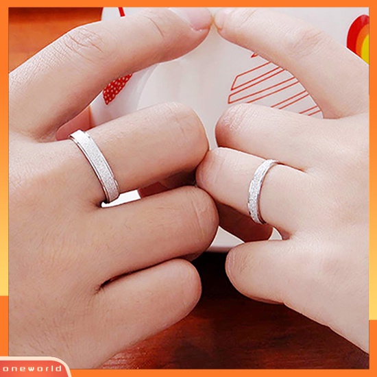 Perhiasan Cincin Hadiah Pernikahan Couple Baja Antikarat Matte