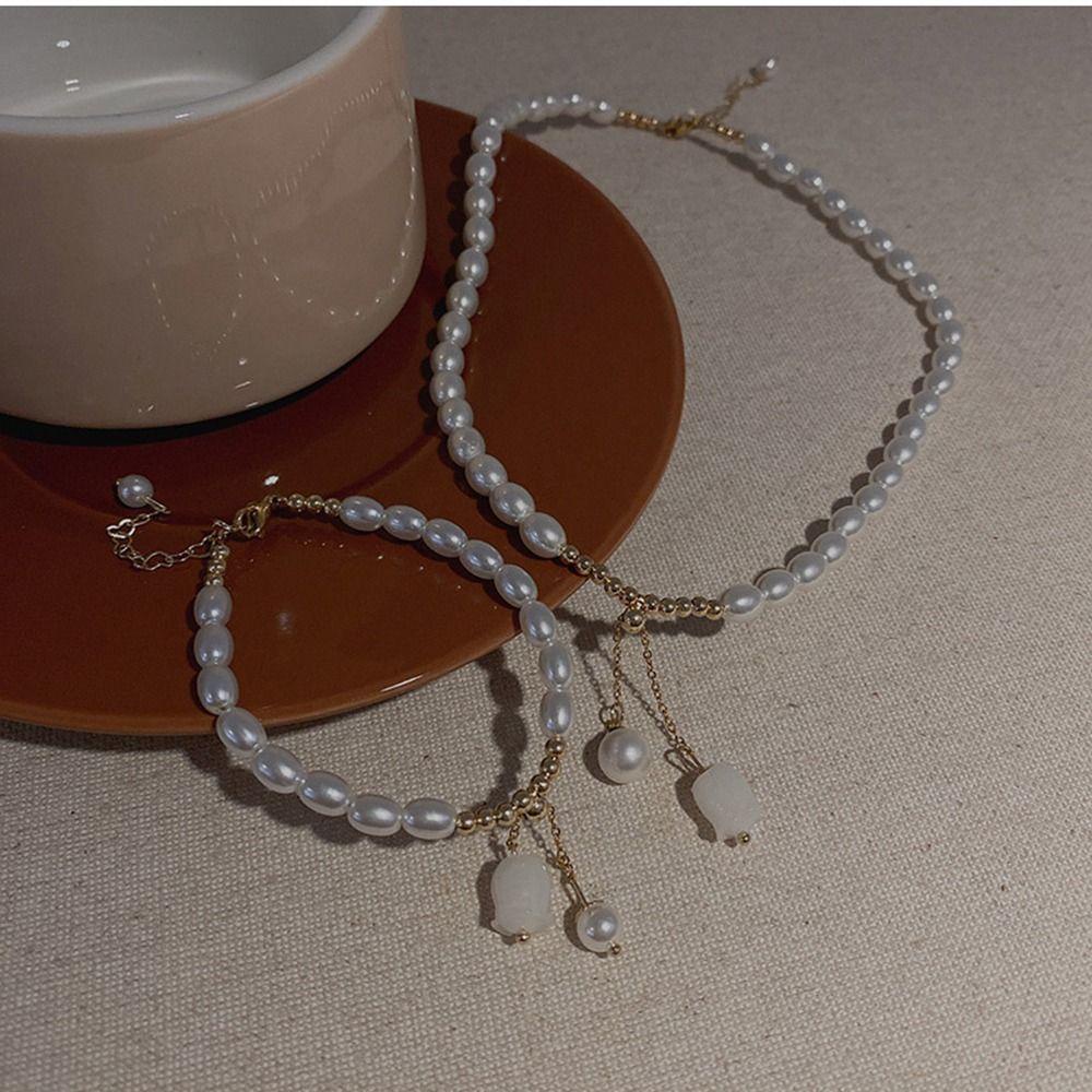 Needway Wanita Chocker Manis Cantik Fashion Gelang Lembut Bell Anggrek Kecil Segar Aksesoris Bunga Kalung