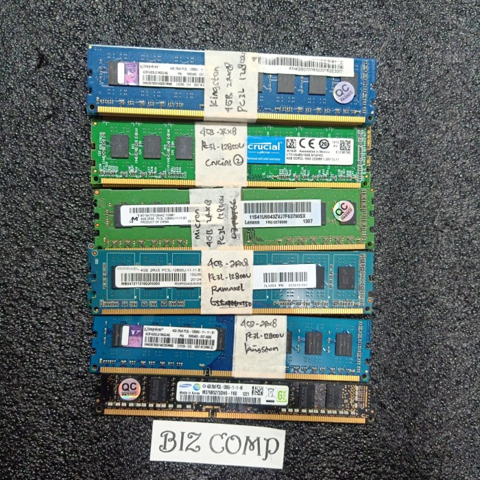 RAM PC 4GB 2RX8 PC3L 12800U RANDOM 4GB DDR3 1600Mhz RAM BUAT PC SNC